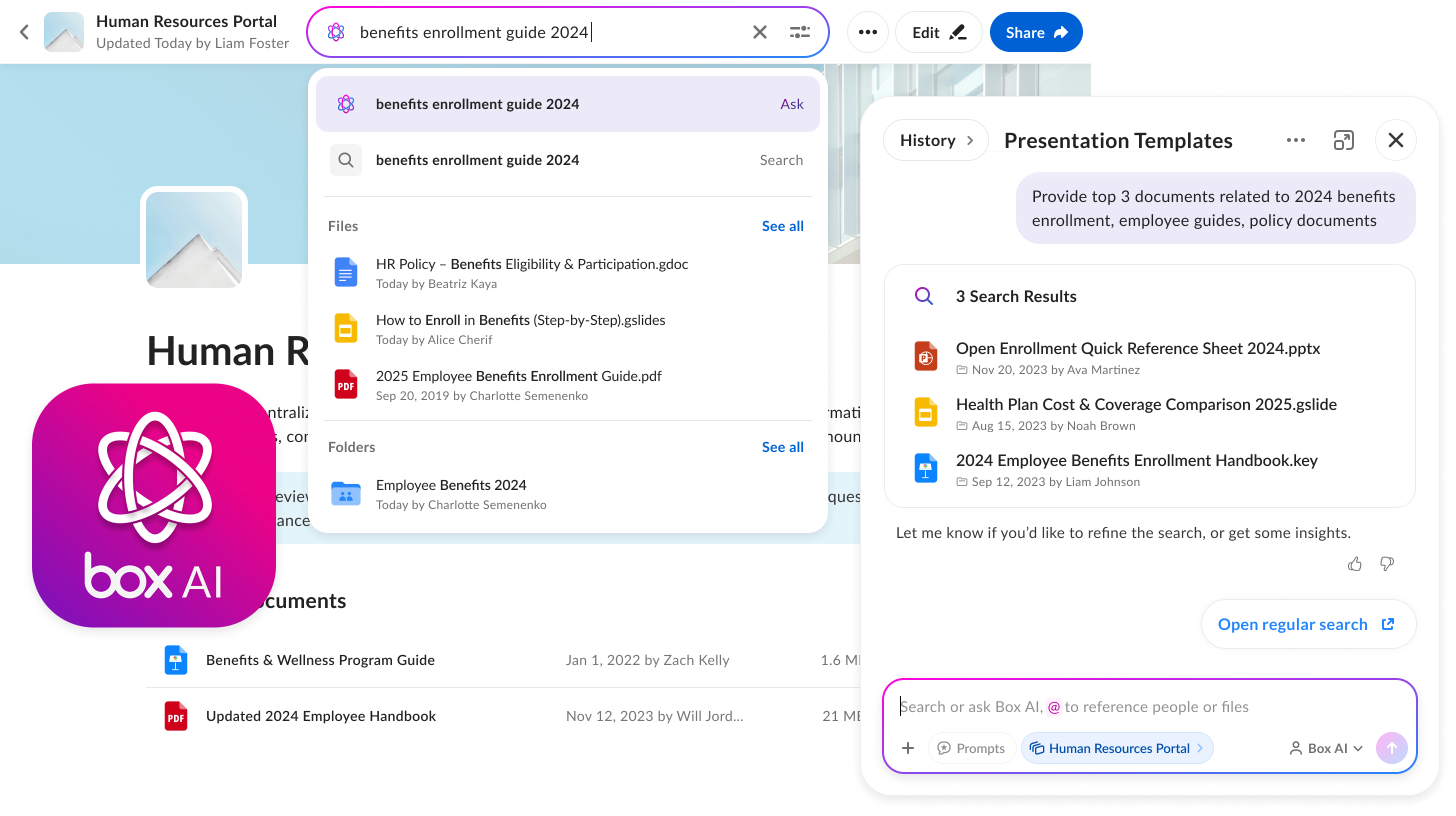 Hubs Box AI search designs