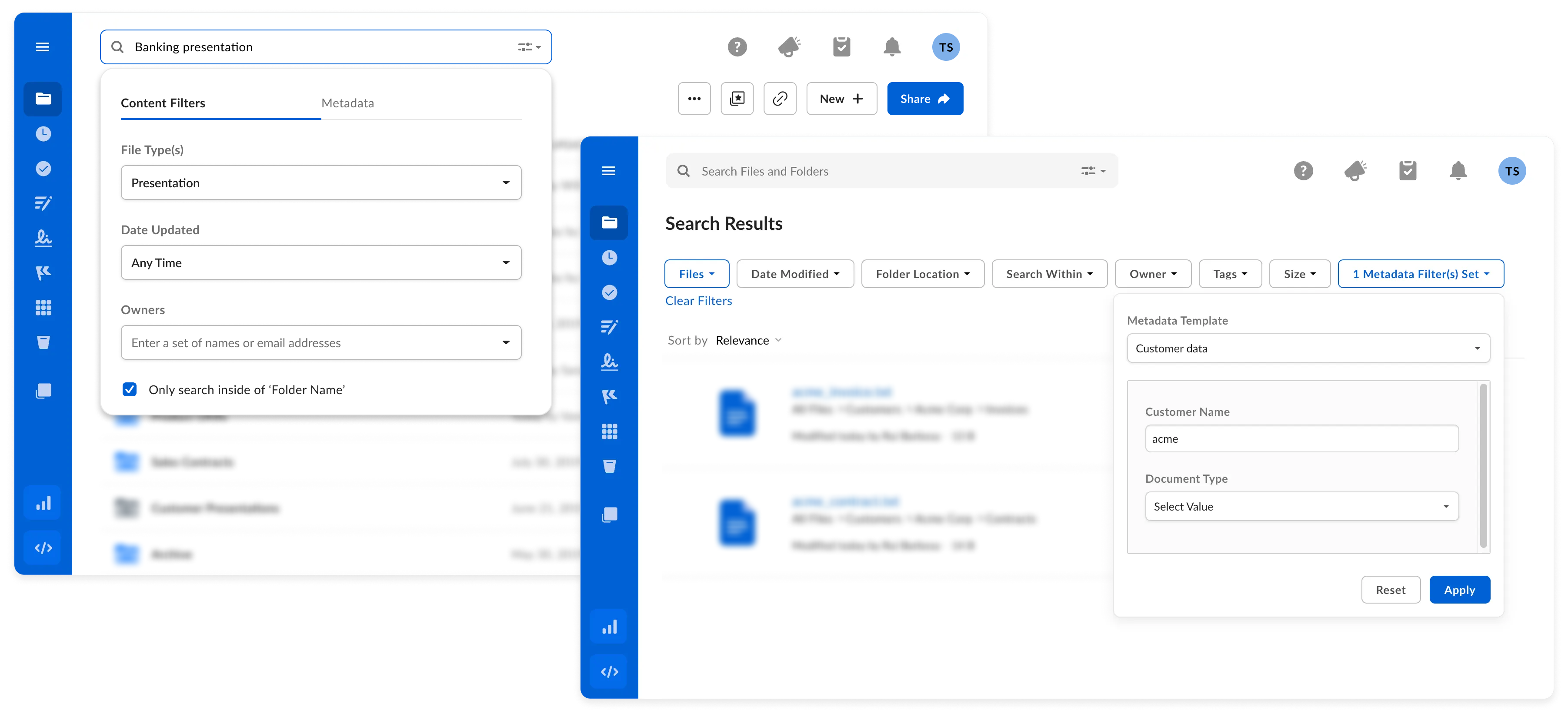 Existing Box search