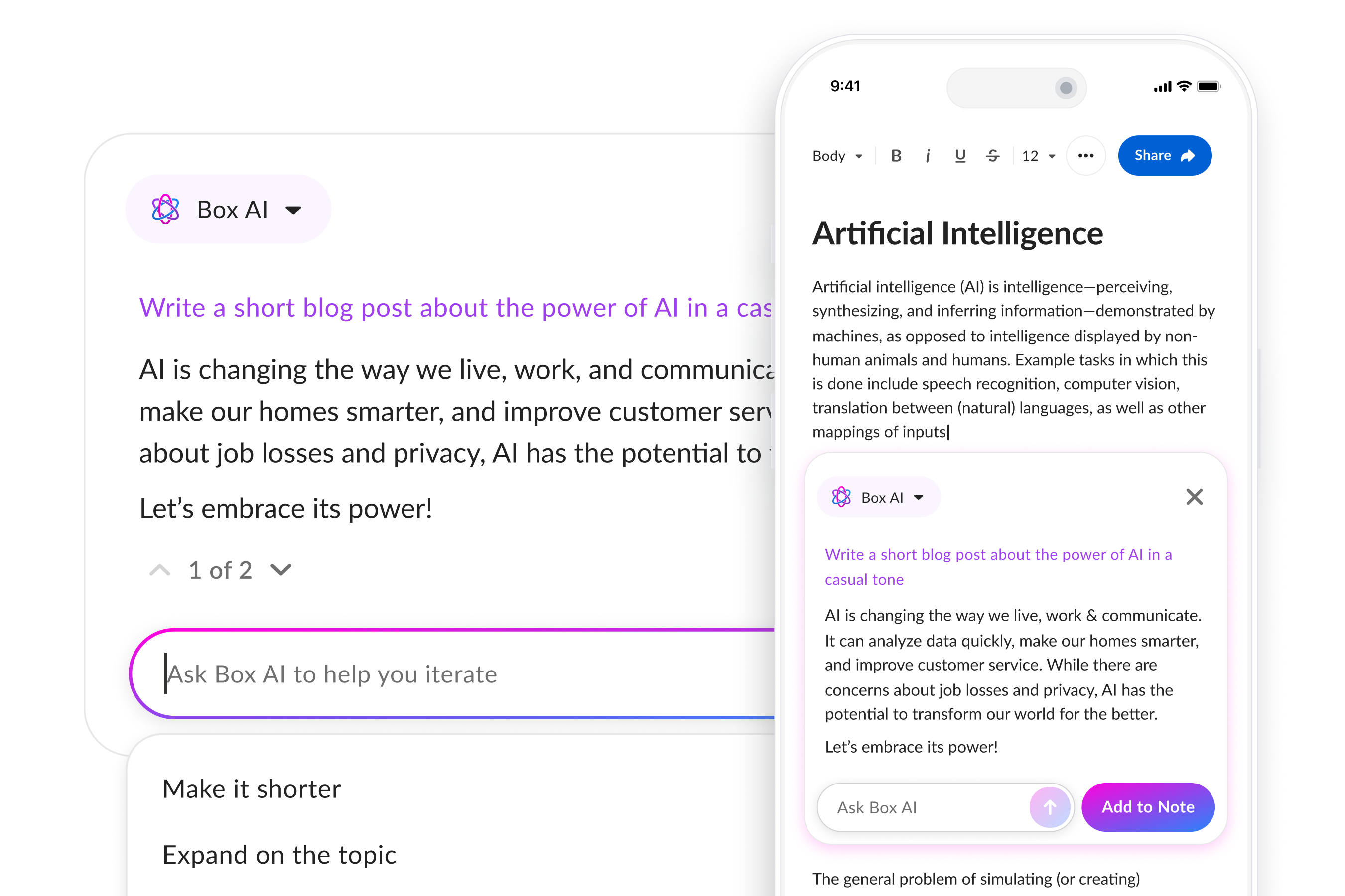 Box AI for Notes