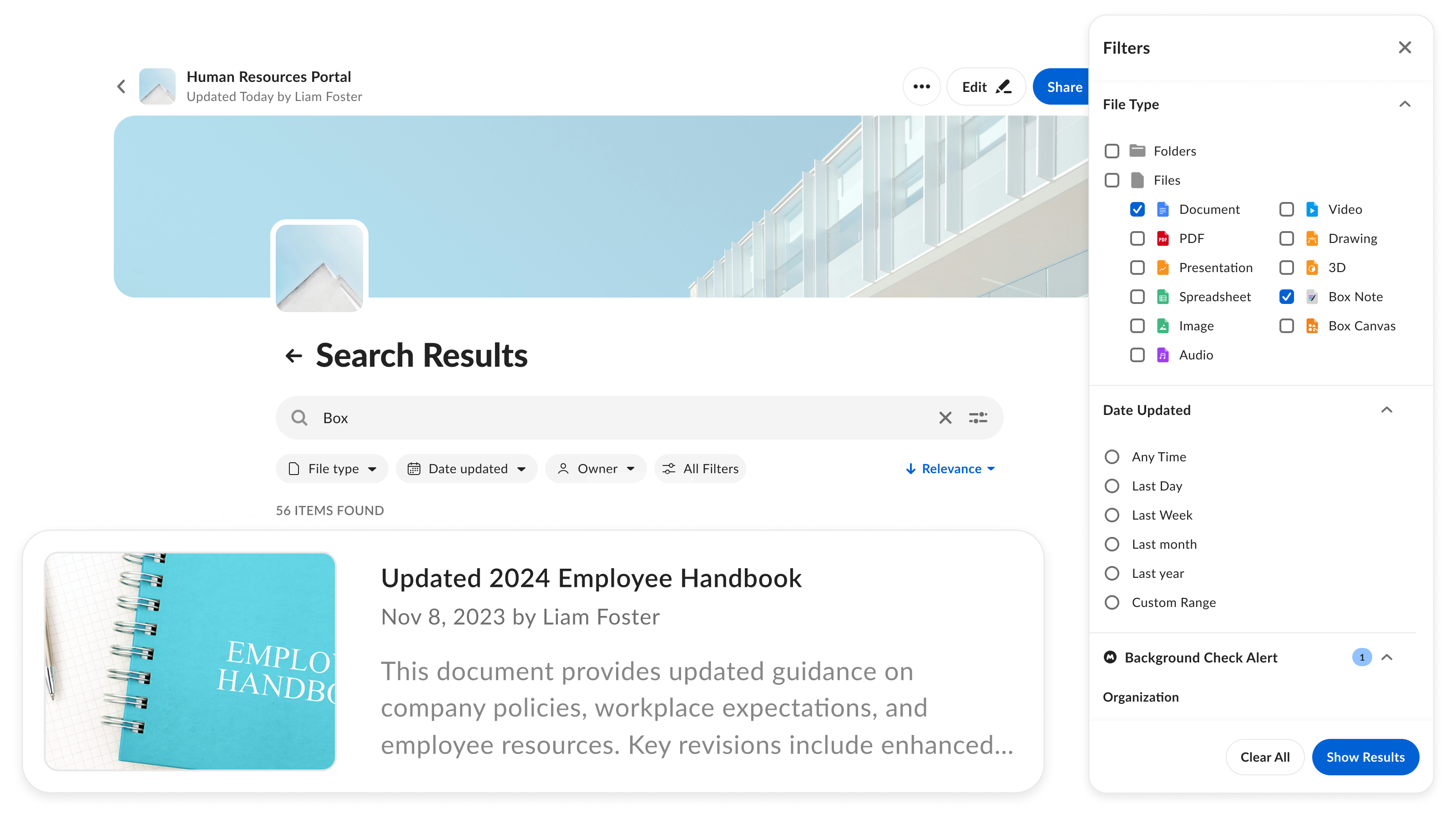 Hubs search design